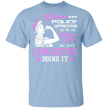 Women Police Officer T-Shirt CustomCat