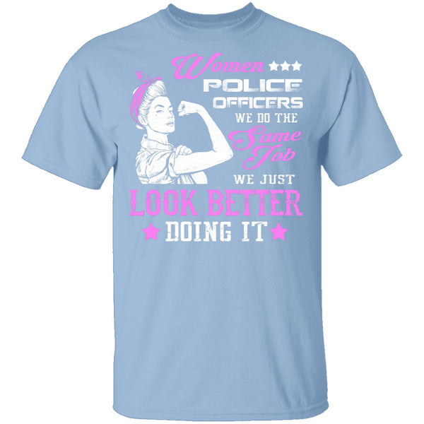 Women Police Officer T-Shirt CustomCat