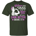 Women Police Officer T-Shirt CustomCat