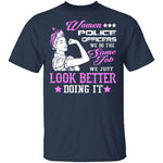 Women Police Officer T-Shirt CustomCat