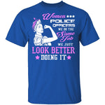 Women Police Officer T-Shirt CustomCat