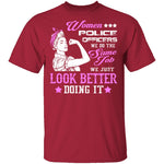 Women Police Officer T-Shirt CustomCat