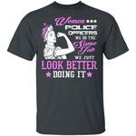 Women Police Officer T-Shirt CustomCat
