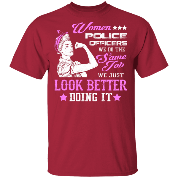 Women Police Officer T-Shirt CustomCat