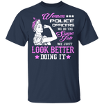 Women Police Officer T-Shirt CustomCat