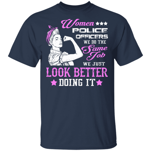 Women Police Officer T-Shirt CustomCat