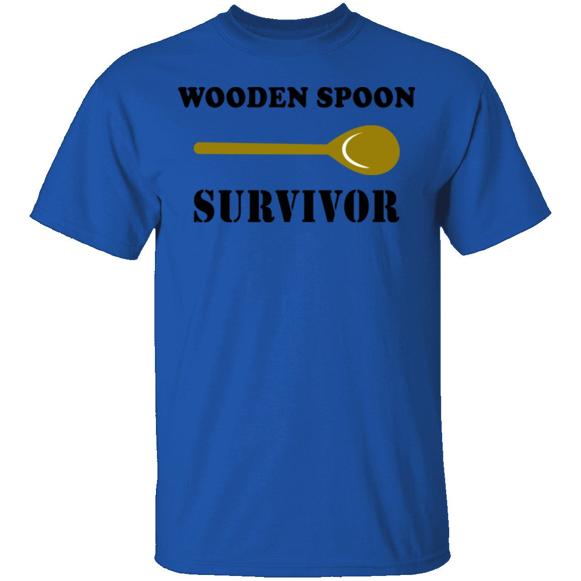 Blittzen Men's Funny T-Shirt - "Wooden Spoon Survivor" Graphic Tee, 100% Cotton