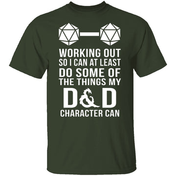 Working Out D&D T-Shirt CustomCat