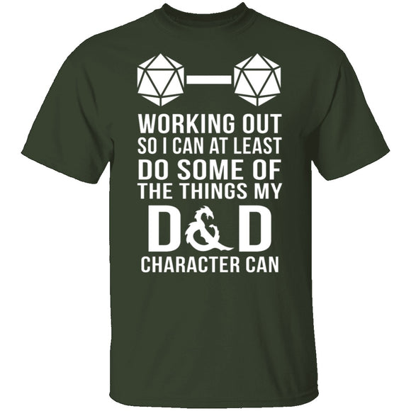 Working Out D&D T-Shirt CustomCat