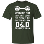 Working Out D&D T-Shirt CustomCat