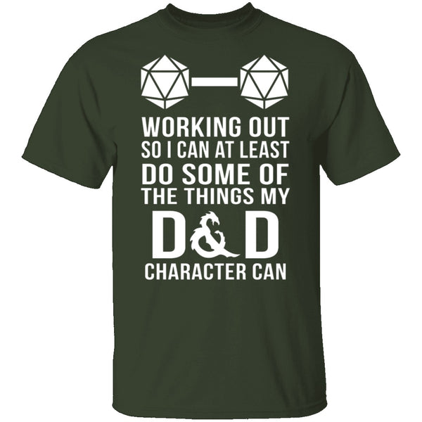 Working Out D&D T-Shirt CustomCat