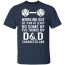 Working Out D&D T-Shirt CustomCat