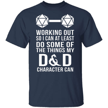 Working Out D&D T-Shirt CustomCat
