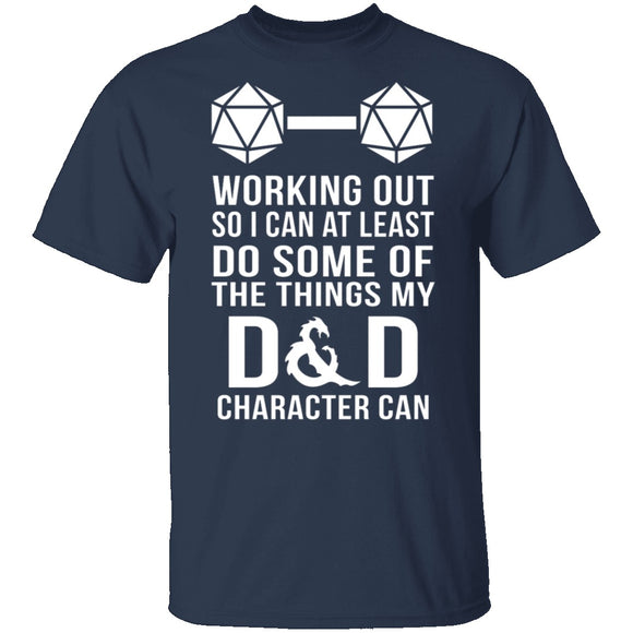 Working Out D&D T-Shirt CustomCat