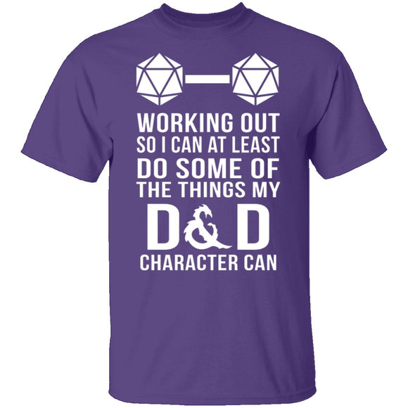 Working Out D&D T-Shirt CustomCat