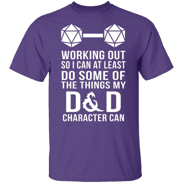 Working Out D&D T-Shirt CustomCat