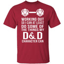 Working Out D&D T-Shirt CustomCat