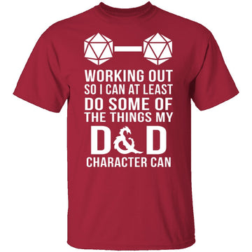 Working Out D&D T-Shirt CustomCat