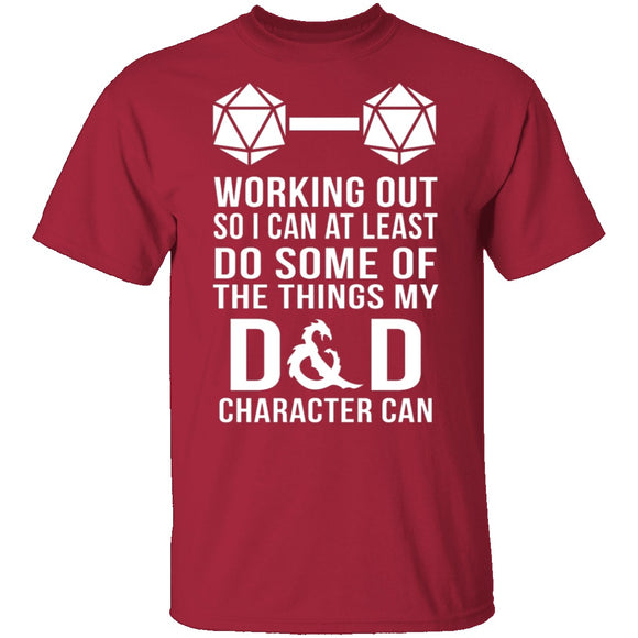 Working Out D&D T-Shirt CustomCat