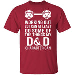 Working Out D&D T-Shirt CustomCat