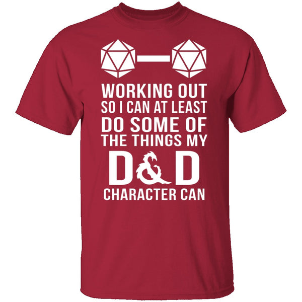 Working Out D&D T-Shirt CustomCat