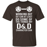 Working Out D&D T-Shirt CustomCat