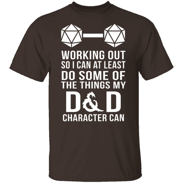 Working Out D&D T-Shirt CustomCat