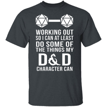Working Out D&D T-Shirt CustomCat