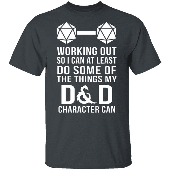 Working Out D&D T-Shirt CustomCat