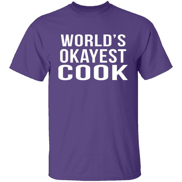 World's Okayest Cook T-Shirt CustomCat