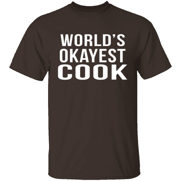 World's Okayest Cook T-Shirt CustomCat