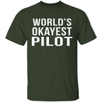 World's Okayest Pilot T-Shirt CustomCat