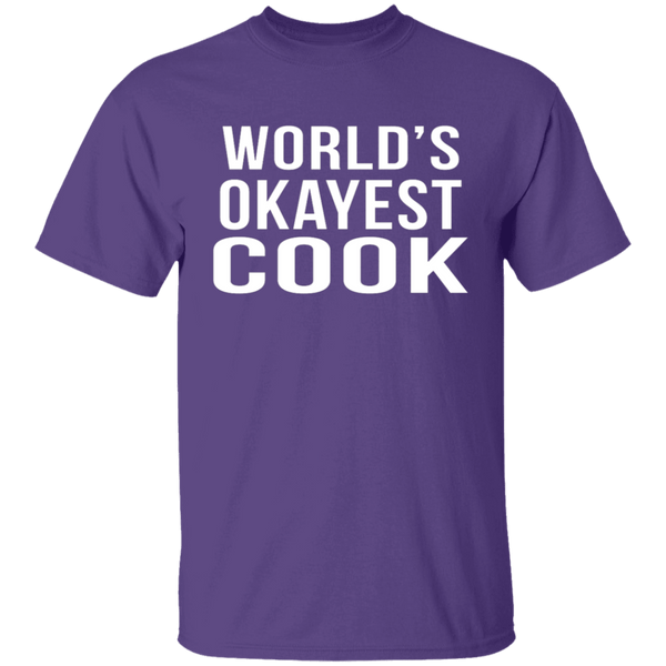 World's Okayest Cook T-Shirt CustomCat