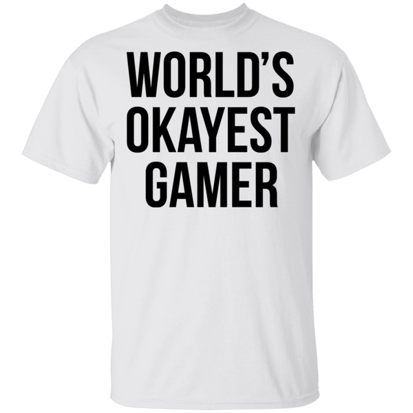 World's Okayest Gamer T-Shirt CustomCat