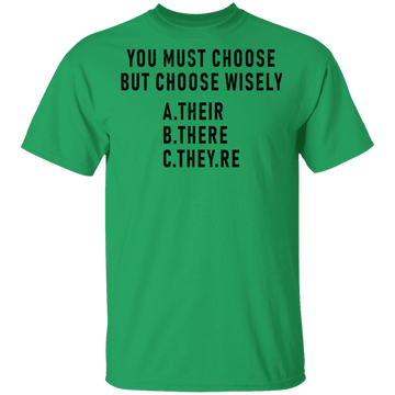 You Must Choose But Choose Wisely T-Shirt CustomCat