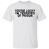 You're Lucky I'm Terrified Of Prison T-Shirt CustomCat
