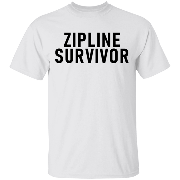 Zipline Survivor T-Shirt CustomCat