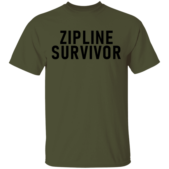 Zipline Survivor T-Shirt CustomCat