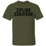 Zipline Survivor T-Shirt CustomCat