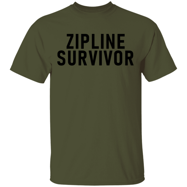 Zipline Survivor T-Shirt CustomCat
