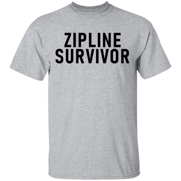Zipline Survivor T-Shirt CustomCat