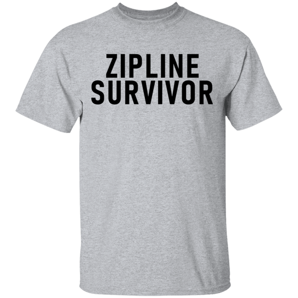 Zipline Survivor T-Shirt CustomCat