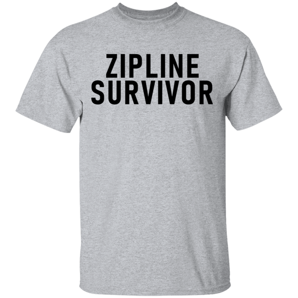 Zipline Survivor T-Shirt CustomCat
