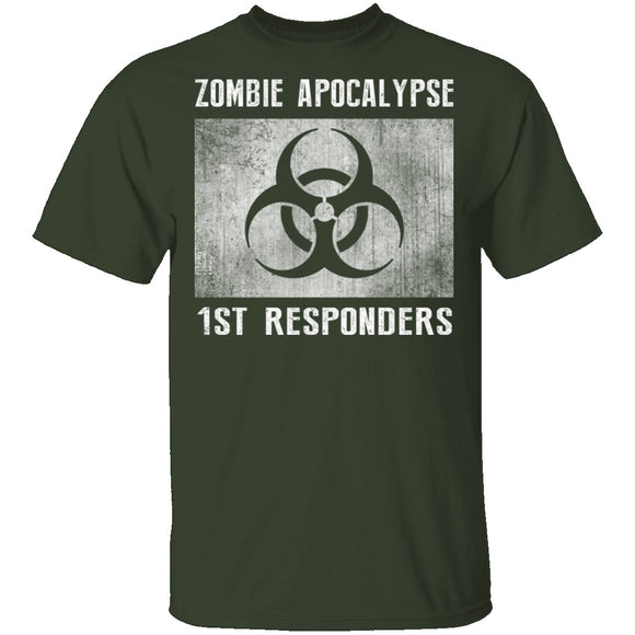 Zombie Apocalypse 1st Responders T-Shirt CustomCat