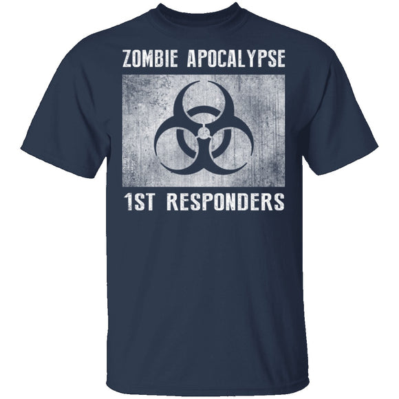 Zombie Apocalypse 1st Responders T-Shirt CustomCat