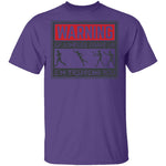 Zombie Chase Warning T-Shirt CustomCat
