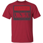 Zombie Chase Warning T-Shirt CustomCat